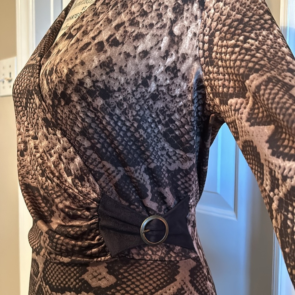 PURE ALFRED SUNG ANIMAL PRINT DRESS SIZE S